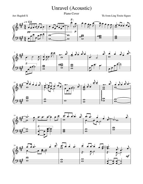 piano cover sheet music
